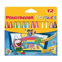 Lapices cera Plastidecor Peques caja de 12 colores surtidos