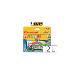 Lapices cera Plastidecor Peques caja de 12 colores surtidos