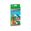 Lapices de Colores Alpino Borrables con Goma Hexagonales de Colores Surtidos Caja de 12 unidades