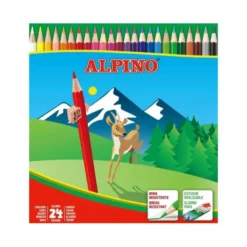 LAPICES DE COLORES ALPINO BORRABLE CAJA DE 24 UNIDADES COLORES SURTIDOS