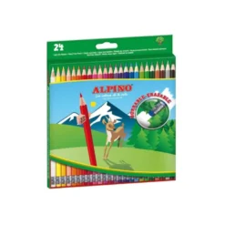 LAPICES DE COLORES ALPINO BORRABLE CAJA DE 24 UNIDADES COLORES SURTIDOS