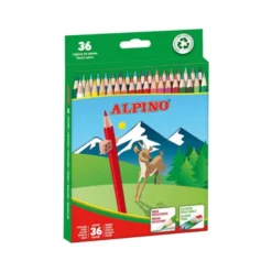 LAPICES DE COLORES ALPINO CAJA 36 UNIDADES COLORES SURTIDOS LARGOS