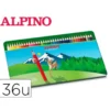 LAPICES DE COLORES ALPINO CAJA METALICA DE 36 UNIDADES COLORES SURTIDOS