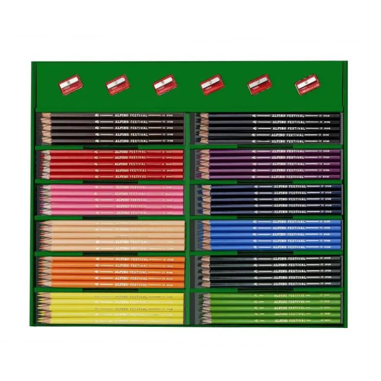 Lapices de colores alpino festival classbox caja 288 unidades 12 colores + sacapuntas