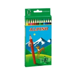 Lapices de Colores Alpino Hexagonales Caja 12 lapices largos