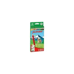 Lapices de Colores Alpino Hexagonales Caja 12 lapices largos