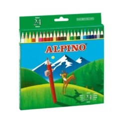 Lapices de Colores Alpino Hexagonales Caja 24 lapices largos