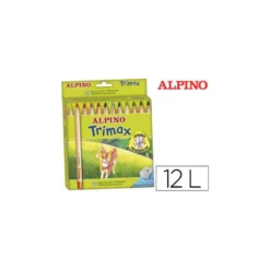 Lapices de Colores Alpino triangulares caja 12 unidades con mina gruesa