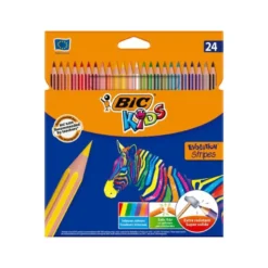 Lapices de colores Bic evolution Stripes Caja de 24 colores surtidos