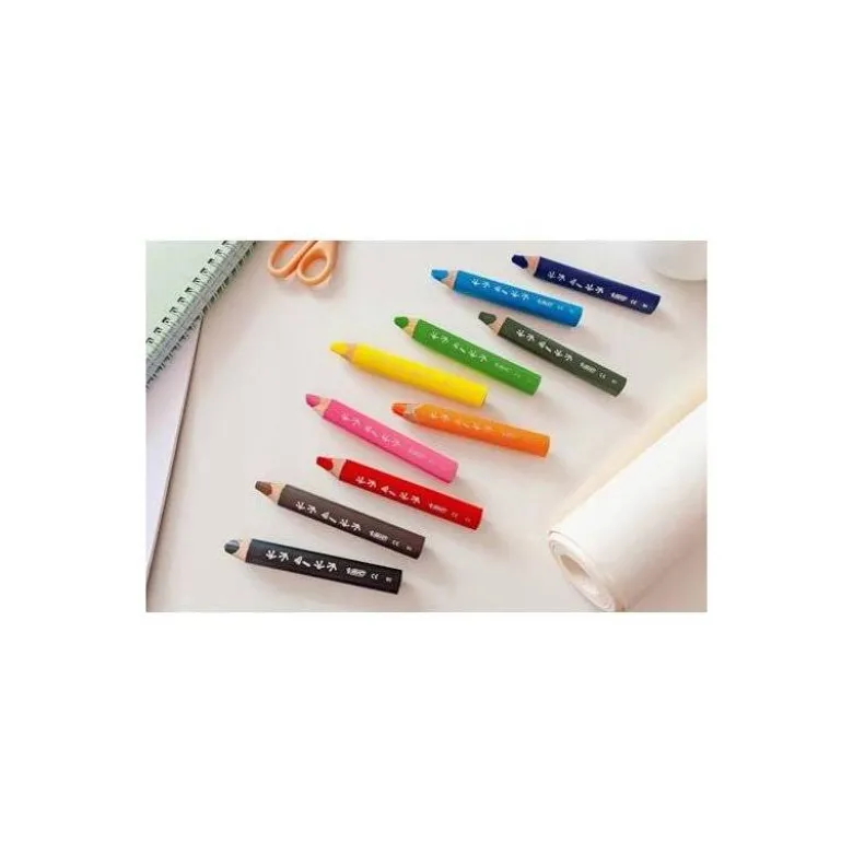 LAPICES DE COLORES BIC MULTISUPERFICIES TRIANGULARES MINA BORRABLE CAJA DE 6 UNIDADES COLORES SURTIDOS