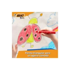 LAPICES DE COLORES BIC MULTISUPERFICIES TRIANGULARES MINA BORRABLE CAJA DE 10 UNIDADES COLORES SURTIDOS