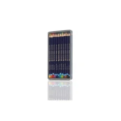 LAPICES DE COLORES DERWENT INKTENSE ACUARELABLE CAJA METALICA DE 12 UNIDADES COLORES SURTIDOS