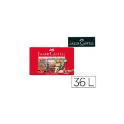 Lapices de colores Faber Castell hexagonales caja metal 36 unidades