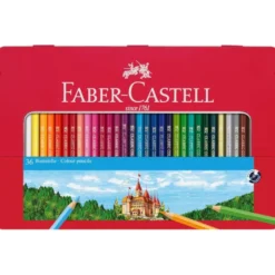 Lapices de colores Faber Castell hexagonales caja metal 36 unidades