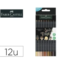 LAPICES DE COLORES FABER CASTELL BLACK EDICION TONOS DE PIEL CAJA DE 12 UNIDADES COLORES SURTIDOS