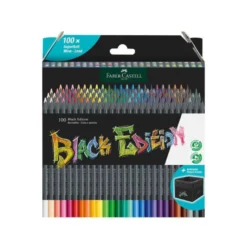 LAPICES DE COLORES FABER CASTELL EDICION BLACK SOPORTE DE 100 UNIDADES COLORES SURTIDOS