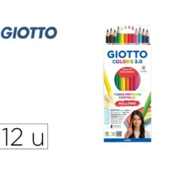 LAPICES DE COLORES GIOTTO COLORS 3.0 CAJA DE 12 COLORES MINA 3 MM