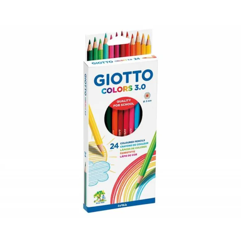 LAPICES DE COLORES GIOTTO COLORS 3.0 CAJA DE 24 COLORES MINA 3 MM