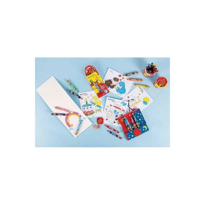 Lapices de colores Giotto redondos bebe caja 12 lapices grueso 104 mm