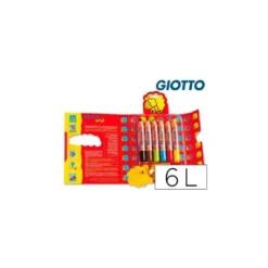 Lapices de colores Giotto redondos bebe caja 6 lapices 104 mm