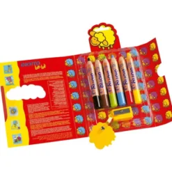 Lapices de colores Giotto redondos bebe caja 6 lapices 104 mm