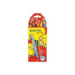 Lapices de colores Giotto redondos bebe caja 6 lapices 104 mm