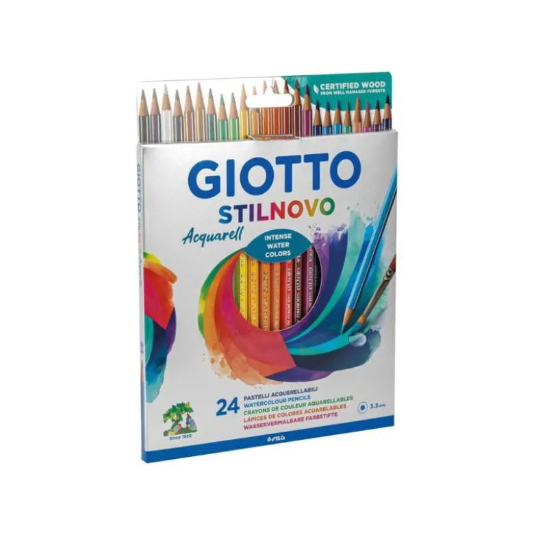 Lapices de colores Giotto Stilnovo acuarelables 24 colores