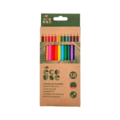LAPICES DE COLORES LIDERPAPEL ECOUSE CAJA DE 12 COLORES SURTIDOS CON CERTIFICADO FSC