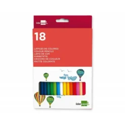 Lapices de colores Liderpapel hexagonal caja 18 unidades