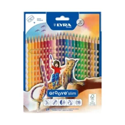 Lapices de colores Lyra Groove Slim Triangular 24 unidades + sacapuntas