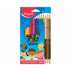 LAPICES DE COLORES MAPED CAJA DE 12 COLORES SURTIDOS