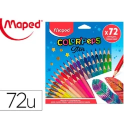 LAPICES DE COLORES MAPED CAJA DE 72 COLORES SURTIDOS