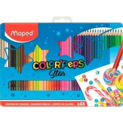 Lapices de colores Maped Color Peps Caja Metalica de 48 lapices