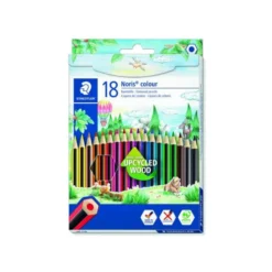 Lapices de colores Staedtler Wopex ecológicos caja de 18 colores largos