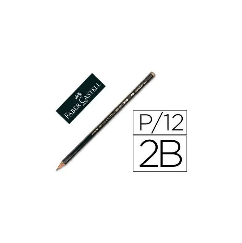 Lapices de grafito marca Faber Castell 9000 2B