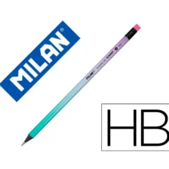 LAPICES DE GRAFITO MILAN SUNSET HB MADERA NEGRA DE TILO CON GOMA DE BORRAR COLORES SURTIDOS