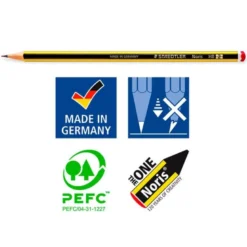 LAPICES DE GRAFITO STAEDTLER NORIS N.2 HB BLISTER PROMOCIONAL 120 ANIVERS DE 12 UDS + AFILALAPIZ Y GOMA