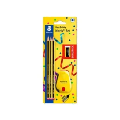 LAPICES DE GRAFITO STAEDTLER NORIS N.2 HB 3 UDS + AFILALAPIZ CON DEPOSITO
