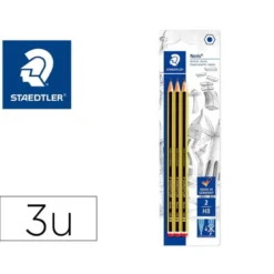 LAPICES DE GRAFITO STAEDTLER NORIS N 2 HB BLISTER DE 3 UNIDADES