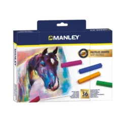 LAPICES PASTEL MANLEY SUAVES CAJA DE 36 UNIDADES COLORES SURTIDOS