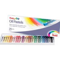 Lapices pentel oil pastel caja de 25 colores surtidos