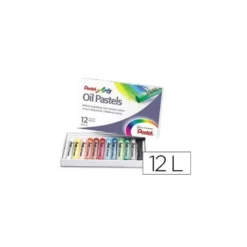 Lapices pentel oil pastel caja de 12 colores surtidos