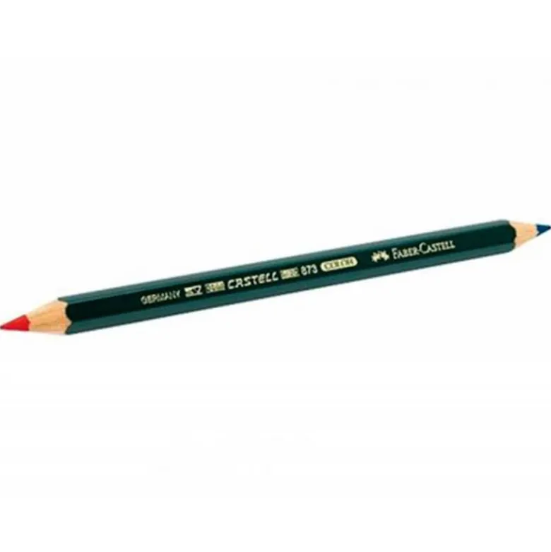 Lapiz bicolor marca Faber Castell Goldfaber rojo-azul