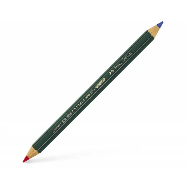 Lapiz bicolor marca Faber Castell Goldfaber rojo-azul