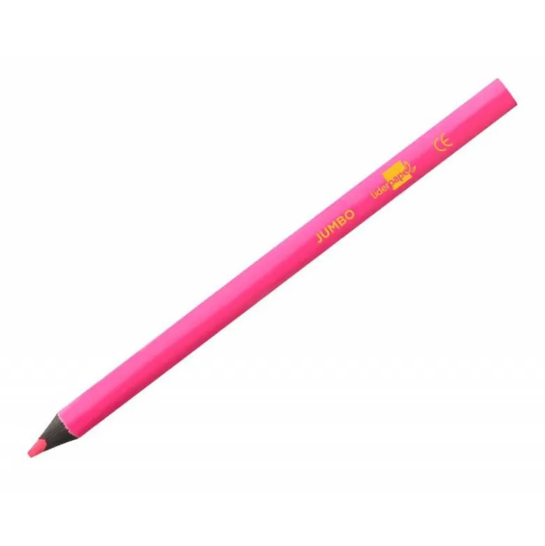 Lapiz de color marca Liderpapel jumbo neon rosa triangular