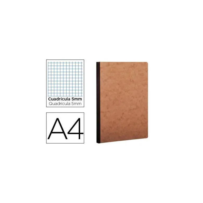 Libreta Clarefontaine A4 tapa cartulina impresion cuadriculado 5mm 96 hojas