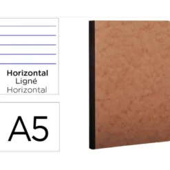 Libreta Clarefontaine color havana A5 tapa cartulina rayado horizontal 96 hojas