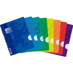 Libreta escolar Oxford encolada Din A4 cuadricula 5mm 48 hojas colores surtidos