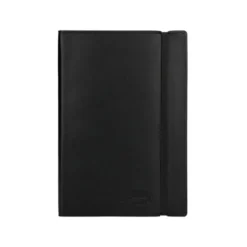 Libreta indice Liderpapel similpiel tamaño A5 con 120 hojas de 70g/m2 color negro.