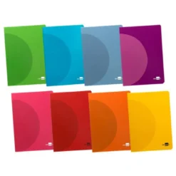 LIBRETA LIDERPAPEL 360 TAPA DE PLASTICO A5 48 HOJAS 90G/M2 HORIZONTAL CON DOBLE MARGEN COLORES SURTIDOS